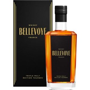 Bellevoye Black Peated French Triple Malt Whisky (700mL) - Image 2